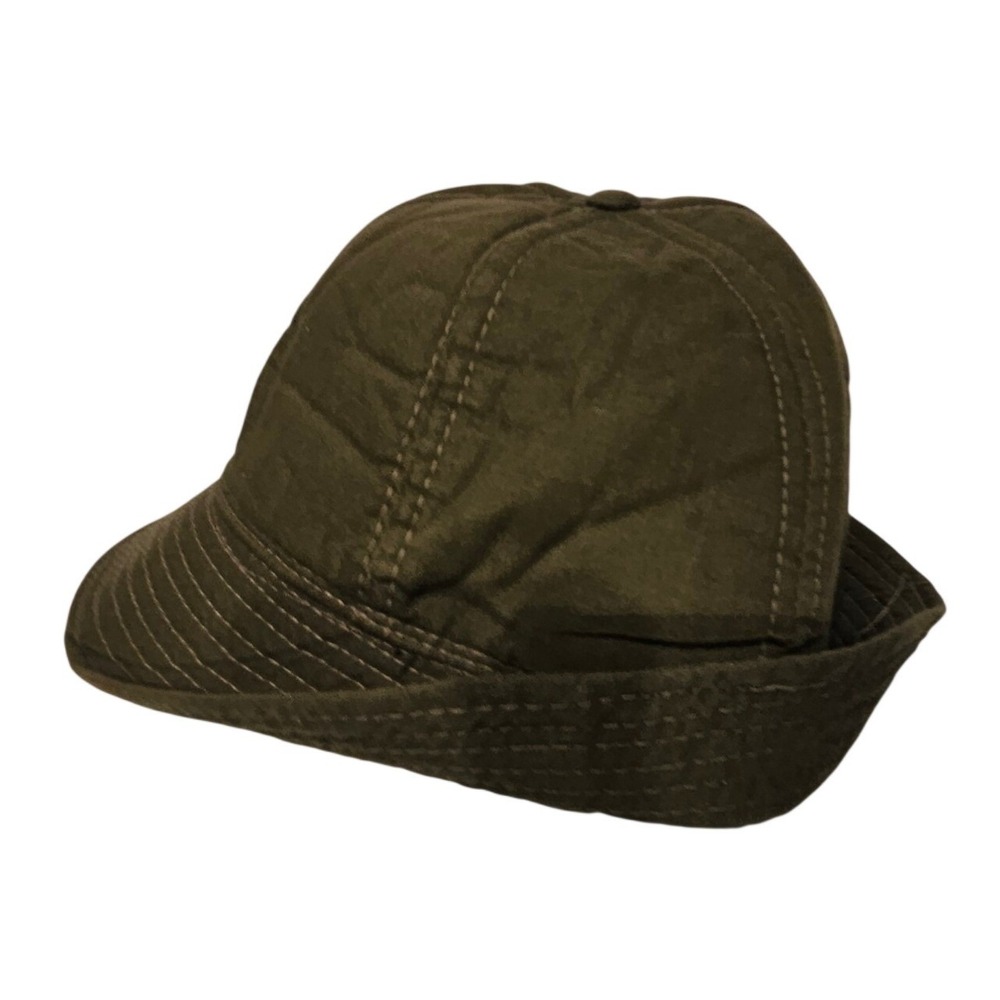 Young An Boonie Hat Medium Olive Green Quilted Foam Lined Vintage Korea